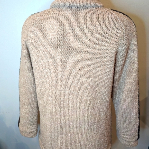 Wool zip up Cardigan jacket with fleece lining. 100% wool size L by Laundromat - Picture 6 of 11
